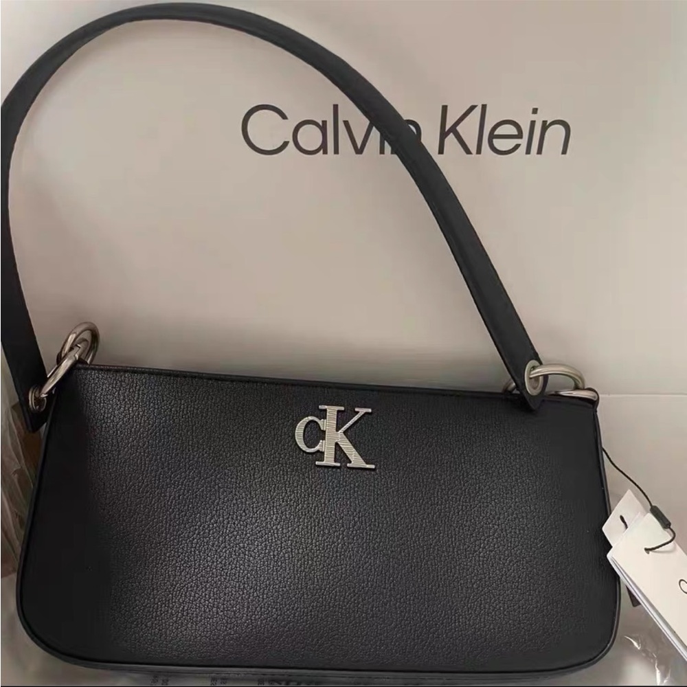 Calvin Klein Black Minimalist Shoulder Bag - Picture 2 of 3